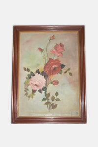 Open Bouquet / Antique Flower Oil Painting
